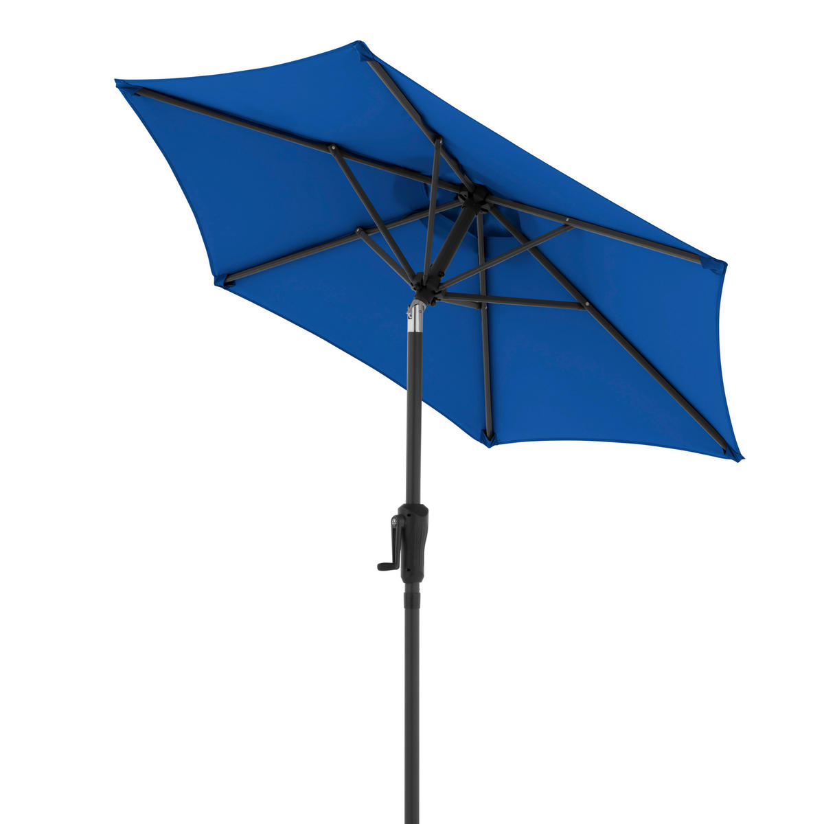 SONNENSCHIRM 180 cm Blau  - Blau/Anthrazit, Basics, Textil/Metall (180/180cm) - Doppler