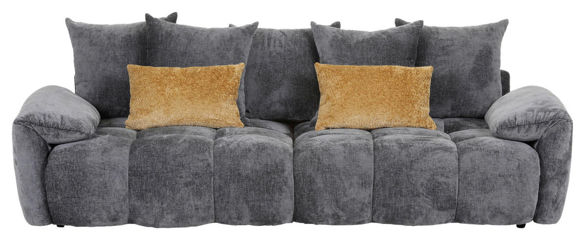 BIG SOFFA i chenille antracit  - svart/antracit, Design, textil/plast (265/67/130cm) - home24