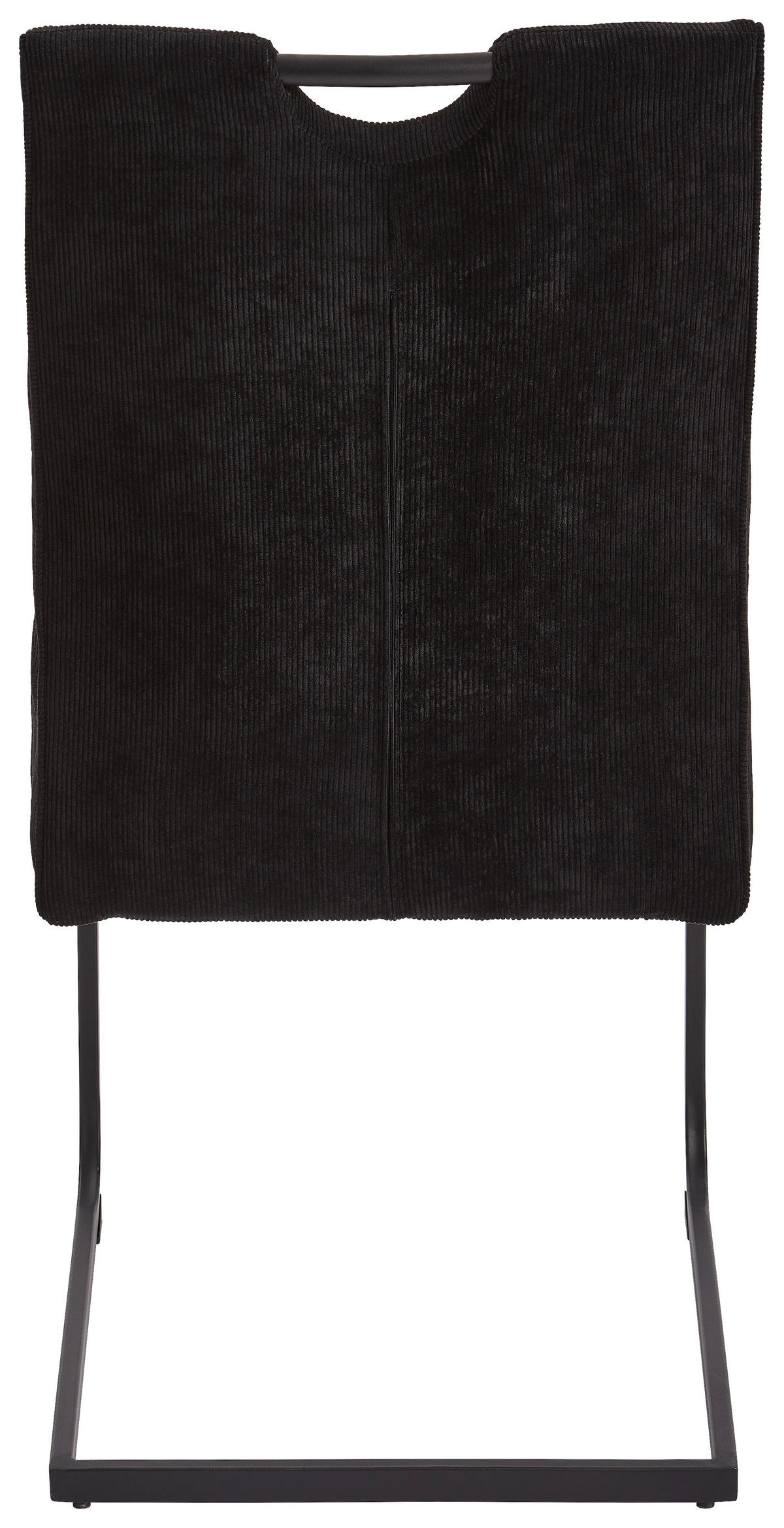 SCHWINGSTUHL  in Eisen Cord  - Schwarz, MODERN, Textil/Metall (49/98/61cm) - Livetastic