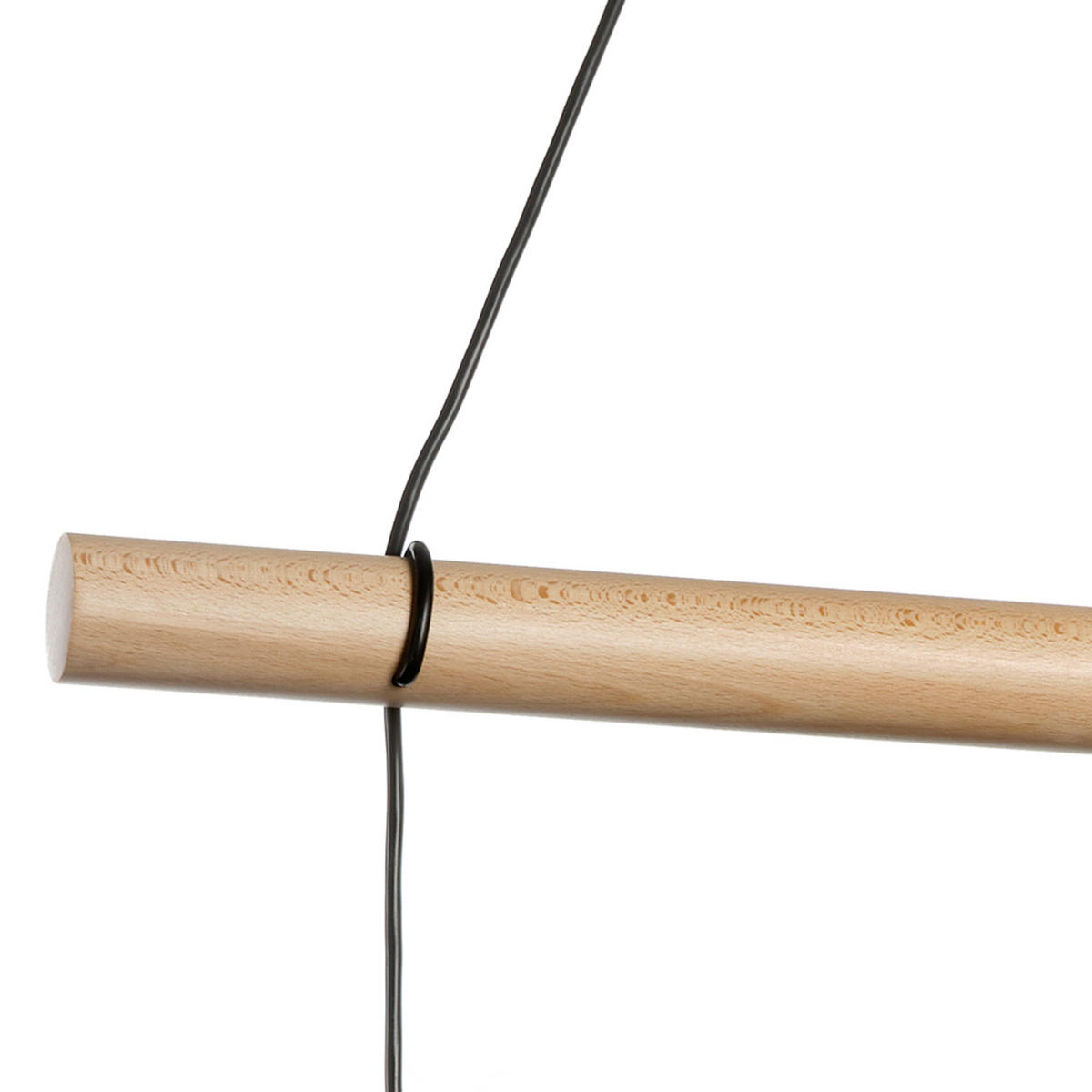 HÄNGELEUCHTE 60/24/90 cm  - Hellbraun/Schwarz, Basics, Holz/Metall (60/24/90cm)