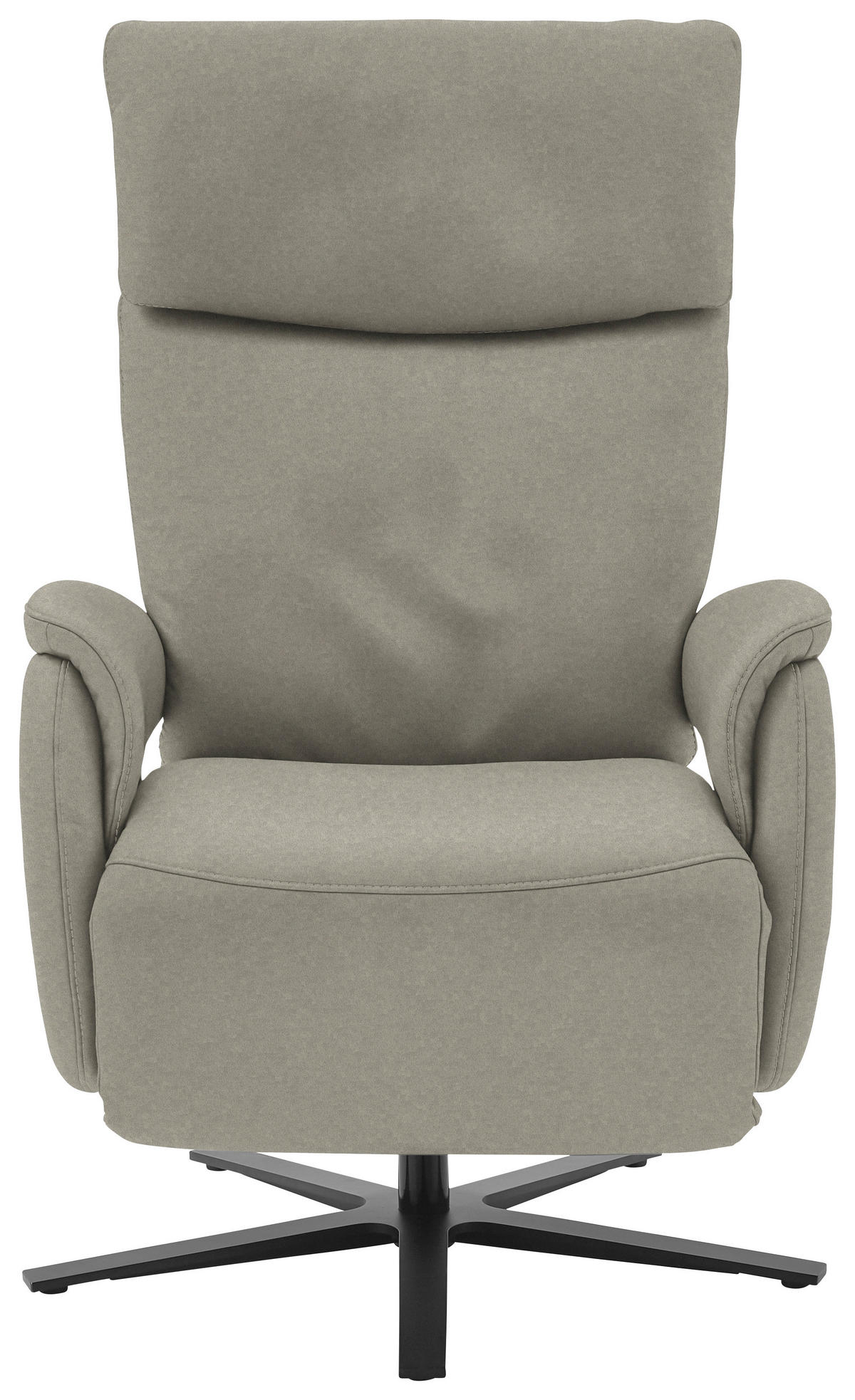 RELAXSESSEL in Leder Hellgrau  - Hellgrau/Schwarz, Design, Leder/Metall (70/117/85cm) - Dieter Knoll