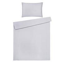 DUVETBEZUG -teilig Karo Satin, Damast 160/210 cm  - Weiss, Basics, Textil (160/210cm)