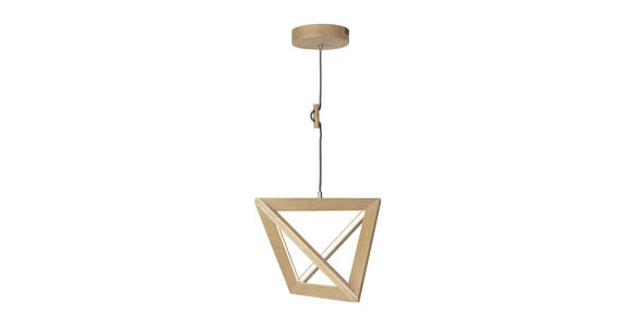 LED-HÄNGELEUCHTE 42/42/100 cm - Braun, Natur, Holz (42/42/100cm) - Dieter Knoll