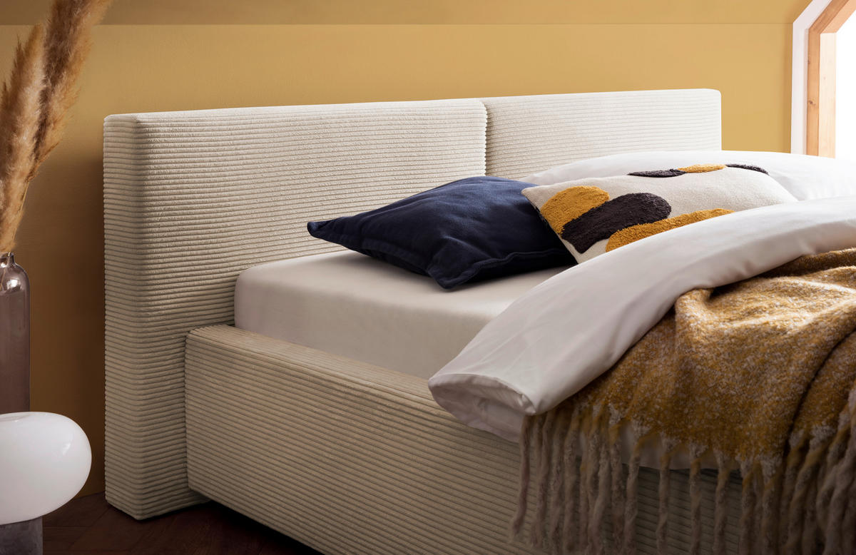 POLSTERBETT 140/200 cm  in Beige  - Beige, Basics, Textil (140/200cm) - Xora