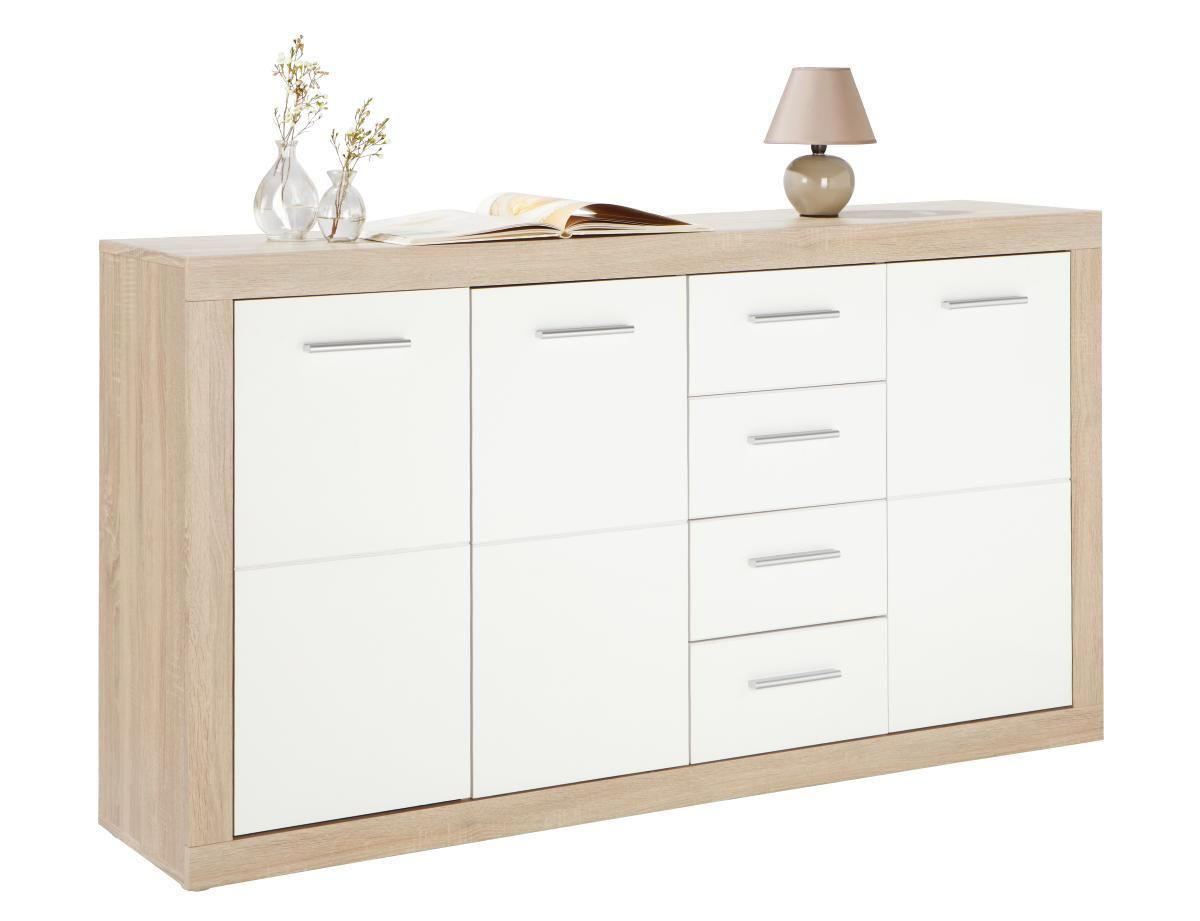 COMODĂ 152/88/37 cm  - stejar Sonoma/argintiu, Design, plastic/lemn (152/88/37cm) - Xora