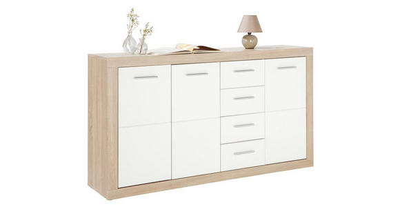 KOMMODE 152/88/37 cm  - Silberfarben/Alufarben, Design, Holz/Holzwerkstoff (152/88/37cm) - Xora