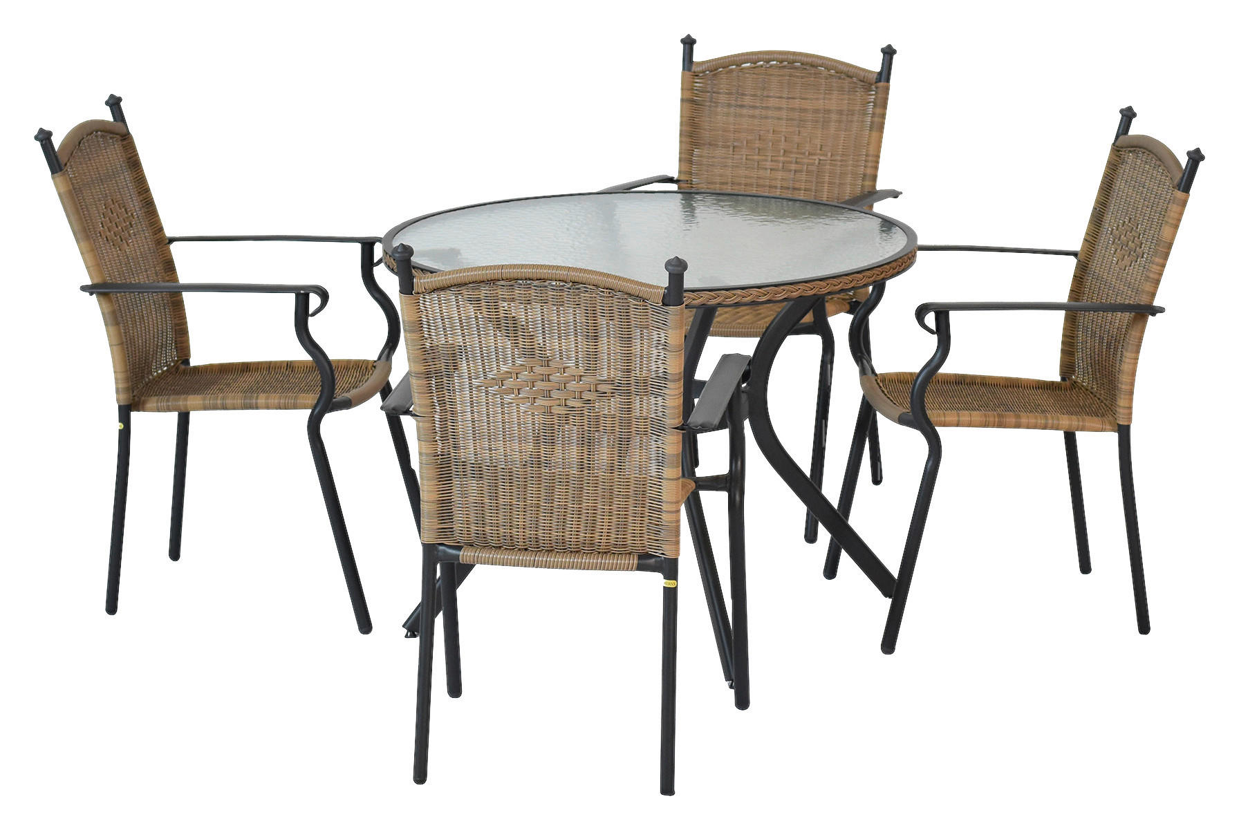 GARTENSET 5-teilig  - Graphitfarben/Naturfarben, MODERN, Kunststoff/Metall - Gardenson