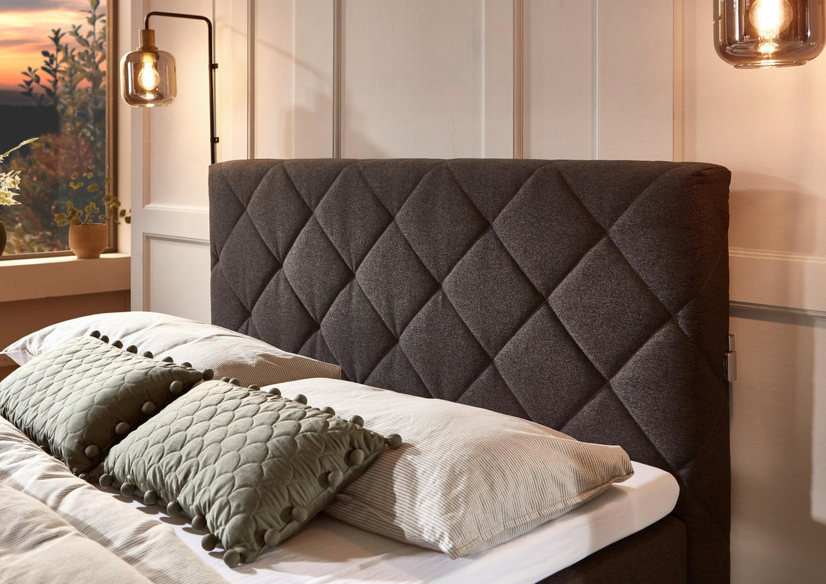 POSTEL BOXSPRING, 140/200 cm, antracitová - antracitová, Design, dřevo/kompozitní dřevo (140/200cm) - Xora