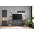 TV-ELEMENT Grau, Eiche Artisan 217/70,6/48,4 cm - Schwarz/Eiche Artisan, KONVENTIONELL, Holzwerkstoff/Metall (217/70,6/48,4cm) - Hom`in