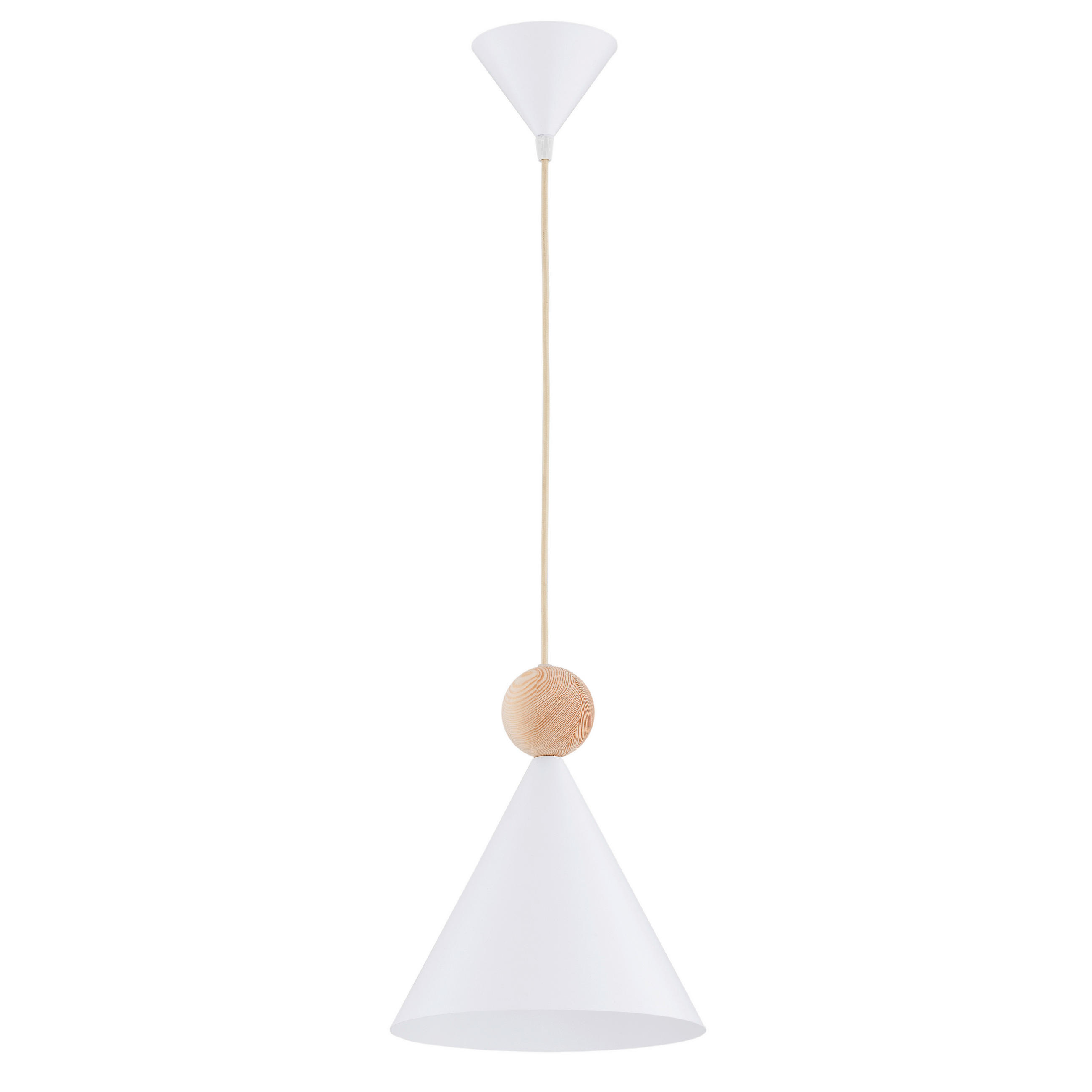 HÄNGELEUCHTE KEGEL 25/25/150 cm   - Weiß, Basics, Metall (25/25/150cm)