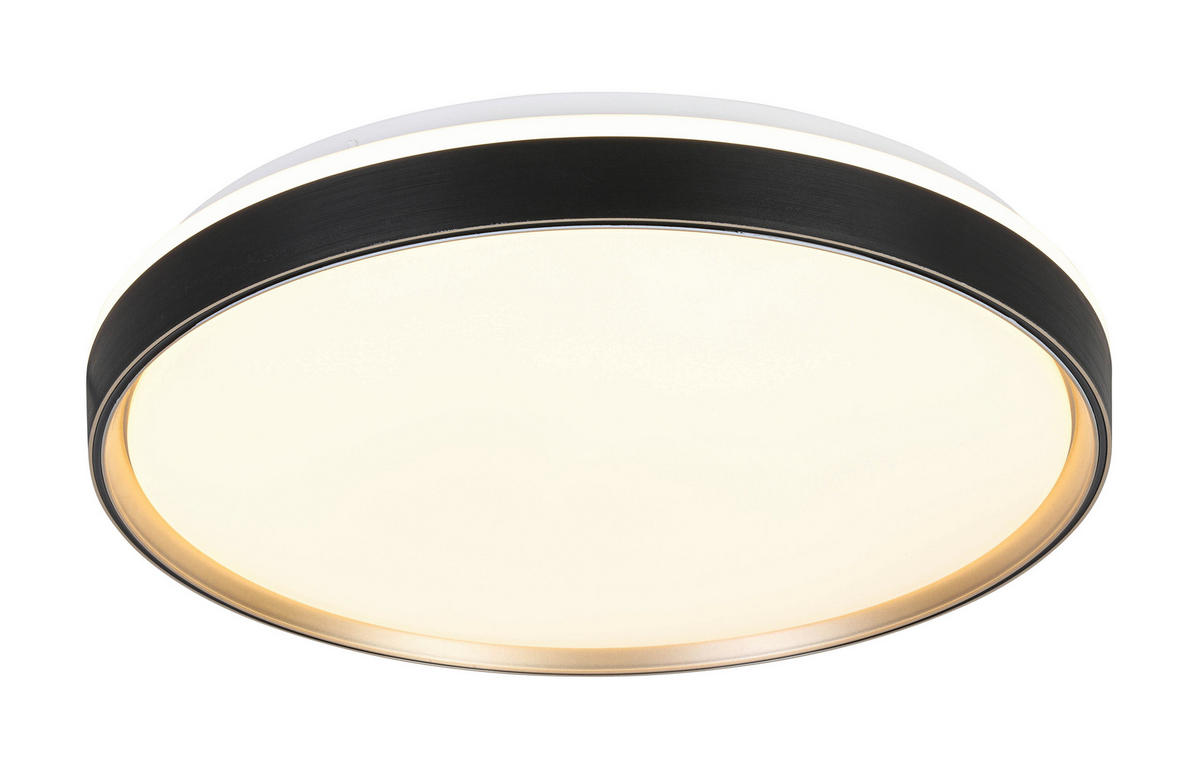 LED PLAFONJERA  - bela/zlatna, Trendi, metal/plastika (60/7,5cm) - Novel