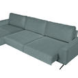 ECKSOFA in Webstoff Hellblau  - Schwarz/Hellblau, Design, Textil/Metall (172/320cm) - Valnatura