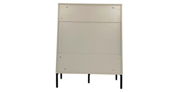 KOMMODE WABI  in 80/101/40 cm  - Hellgrau/Schwarz, Design, Holz/Holzwerkstoff (80/101/40cm) - Xora