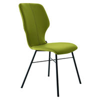 STUHL Echtleder Limette  - Limette/Graphitfarben, Design, Leder/Metall (49/95/63cm) - Musterring