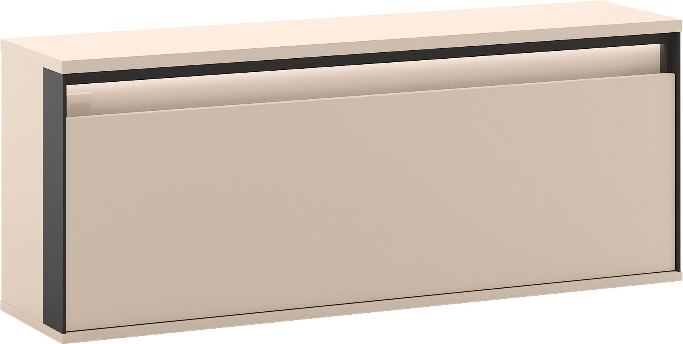 KOMODA   120/45/30 cm   crna, bež  - bež/crna, Moderno, drvni materijal (120/45/30cm) - Voleo
