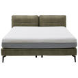 BOXSPRINGBETT 180/200 cm  in Grün  - Schwarz/Grün, Design, Textil/Metall (180/200cm) - Johann Jakob