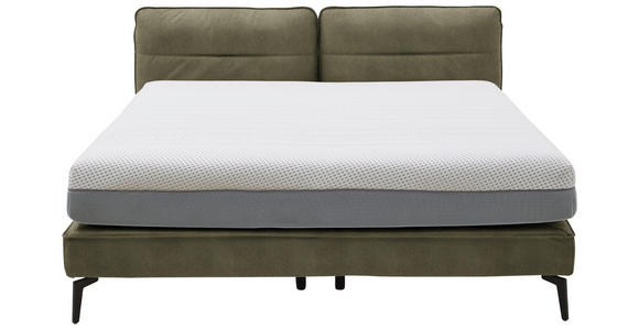 BOXSPRINGBETT 180/200 cm in Grün - Schwarz/Grün, Design, Textil/Metall (180/200cm) - Johann Jakob