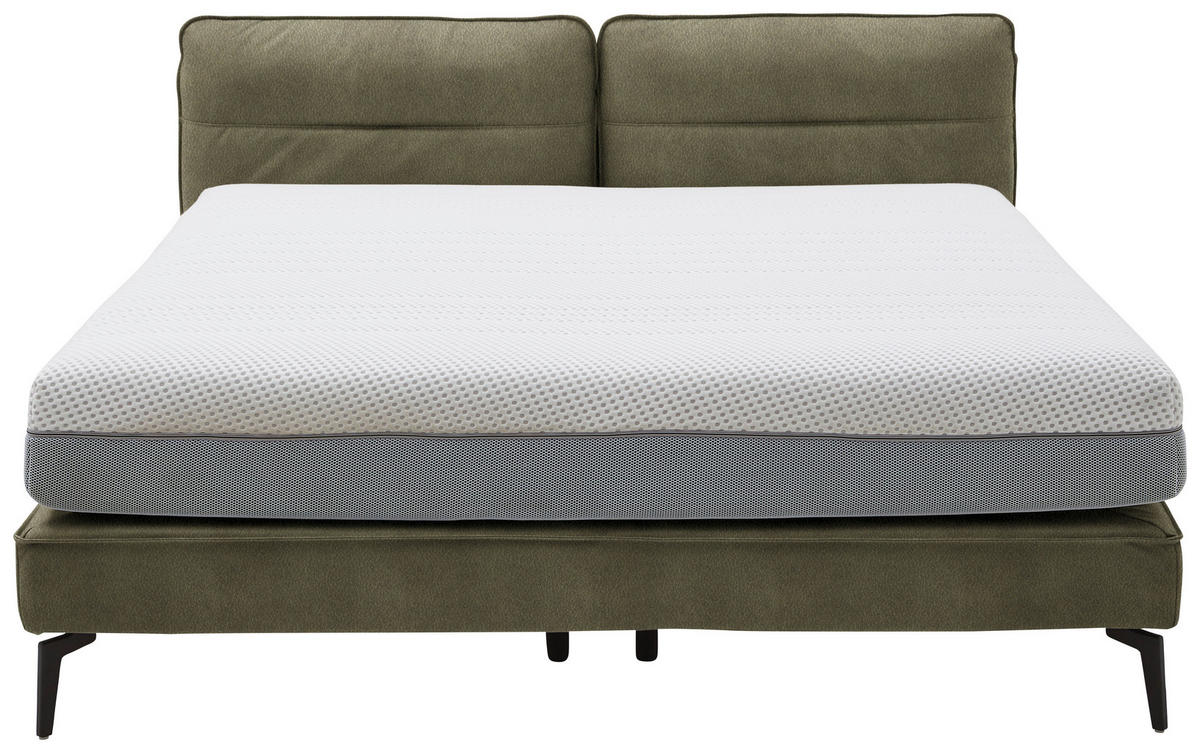 BOXSPRINGBETT 160/200 cm  in Grün  - Schwarz/Grün, Design, Textil/Metall (160/200cm) - Johann Jakob