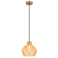 HÄNGLAMPA JESSICA 22/120 cm  - svart/guldfärgad, Basics, metall/glas (22/120cm) - Globo