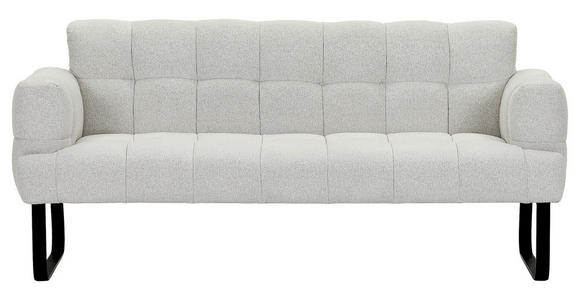 SITZBANK in Textil Beige  - Beige/Schwarz, Design, Textil/Metall (200/91/78cm) - Novel