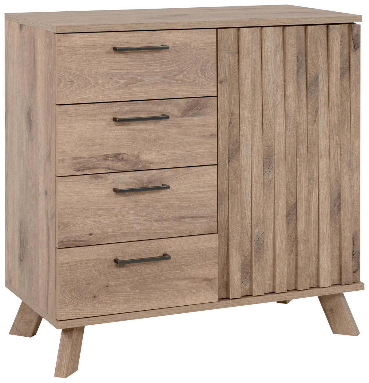 KOMMODE  in 84,5/85/40 cm  - Eichefarben, LIFESTYLE, Holzwerkstoff/Metall (84,5/85/40cm) - MID.YOU