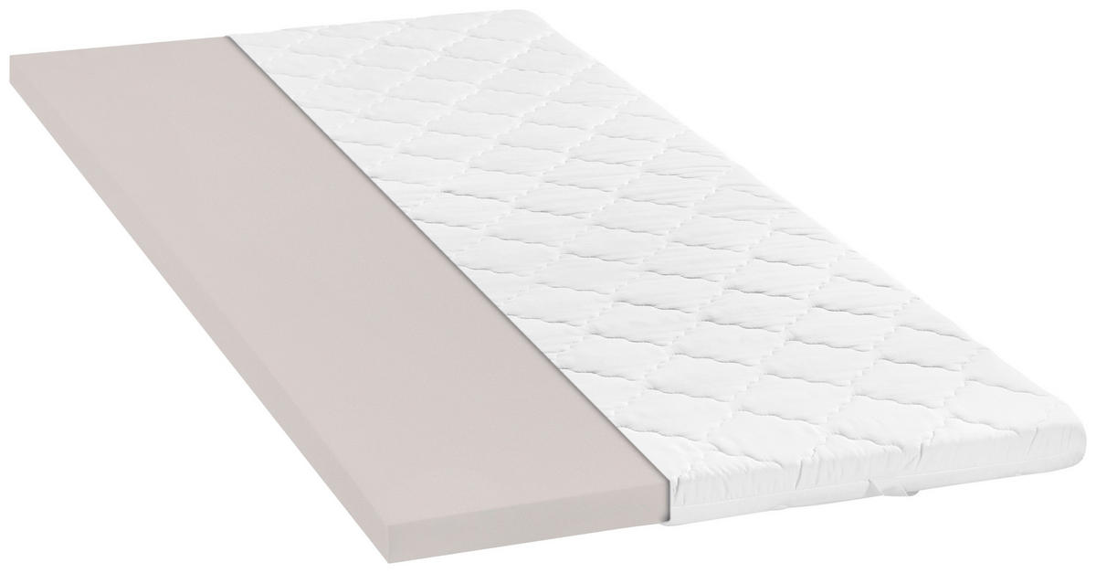TOPPER 180/200 cm Höhe ca. 6 cm  - Weiß, Basics, Textil (180/200cm) - Xora