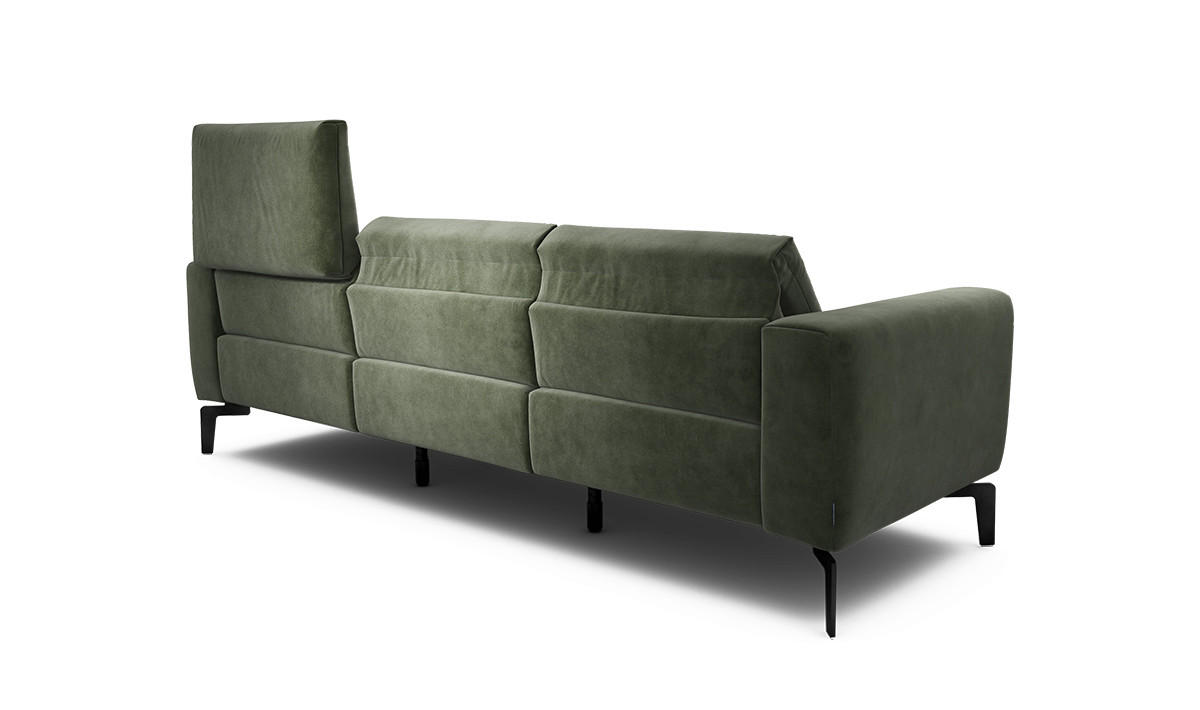 Thumbnail - Sensoo 3-Sitzer-Sofa Cosy, Waldgrün, Textil, 250x86x86-94 cm, Stoffauswahl, Armteil links, rechts, Wohnzimmer, Sofas & C...