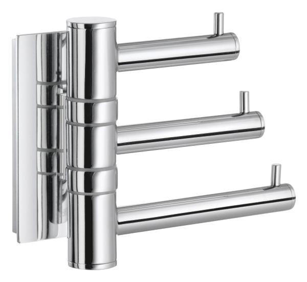 HANDTUCHHAKEN in Chromfarben  - Chromfarben, Basics, Metall (12,5/5cm) - Smedbo