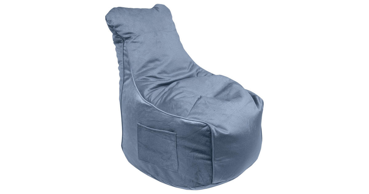 Hellgrauer Sitzsack aus Nylon für draußen