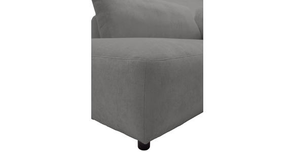 ECKSOFA  in Chenille Grau  224/307 cm  - Schwarz/Grau, KONVENTIONELL, Kunststoff/Textil (224/307cm) - Hom`in