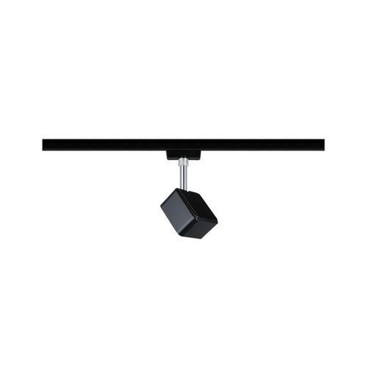 SCHIENENSYSTEM-STRAHLER Urail 7,7/16,5/4,7 cm   - Chromfarben/Schwarz, Design, Kunststoff/Metall (7,7/16,5/4,7cm) - Paulmann