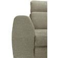 ECKSOFA Olivgrün Chenille  inkl. Zierkissen, Bettkasten, Schlaffunktion, Rücken echt, Kopfteilverstellung, Liegefläche im Originalstoff  - Schwarz/Olivgrün, KONVENTIONELL, Textil/Metall (266/185cm) - Carryhome