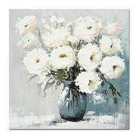 OBRAZ NA PLÁTNE, kvety, 100/100 cm  - Design, drevo (100/100cm)