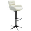 BARHOCKER Webstoff Schwarz, Beige Eisen Sitzfläche 360° drehbar  - Beige/Schwarz, Design, Textil/Metall (54/105/53cm) - Dieter Knoll
