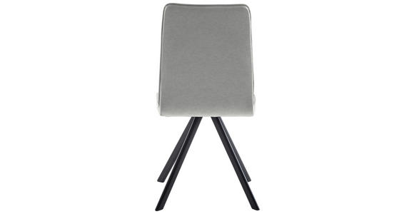 STUHL in Eisen Flachgewebe Metall, Textil - Creme/Schwarz, Design, Textil/Metall (48/93/60cm) - Cantus