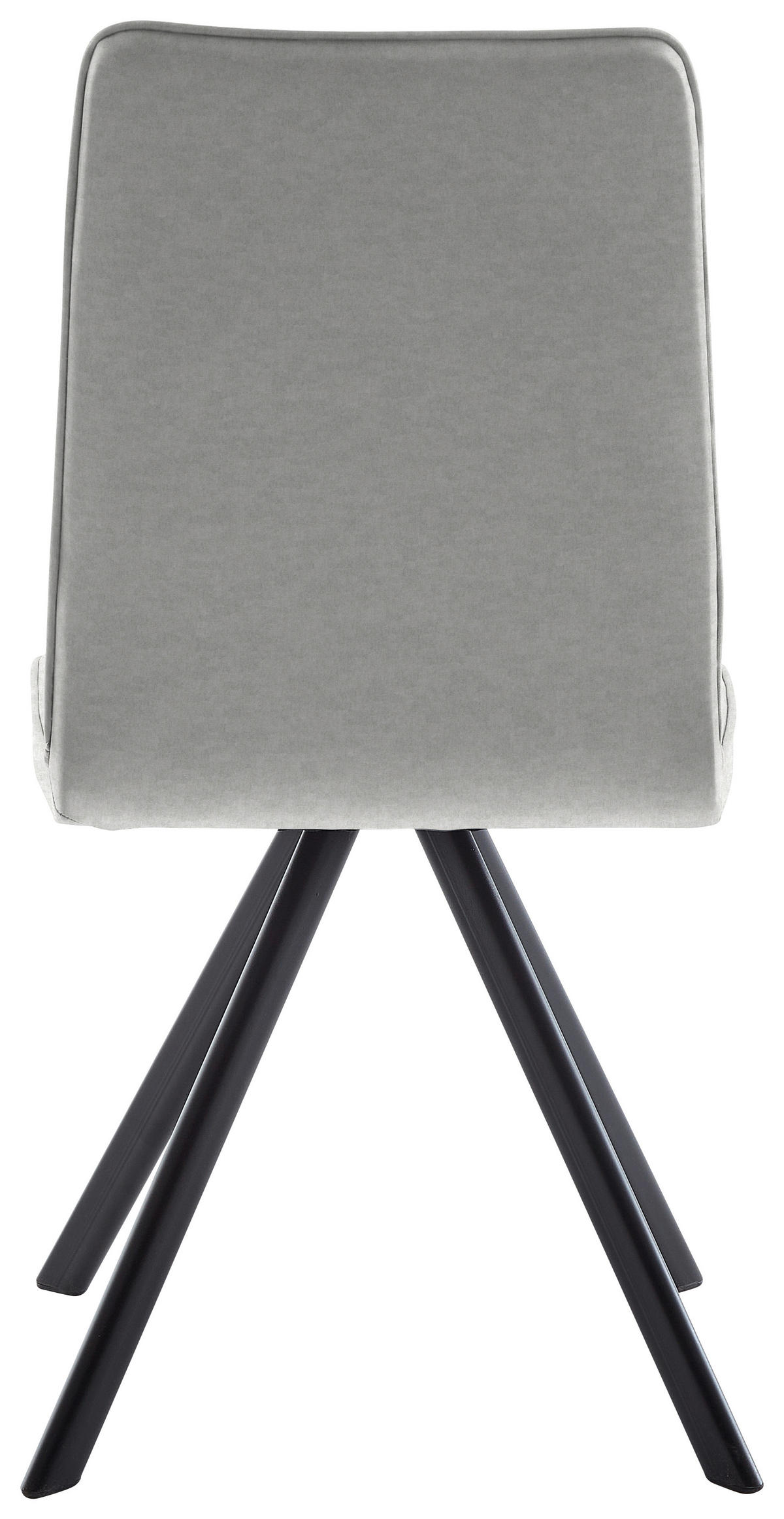 STUHL  in Eisen Flachgewebe  - Creme/Schwarz, Design, Textil/Metall (48/93/60cm) - Cantus