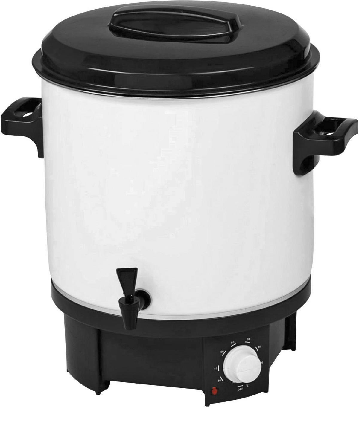 EINKOCHAUTOMAT - Schwarz/Weiß, KONVENTIONELL, Metall (40/40/36cm) - Atrigo