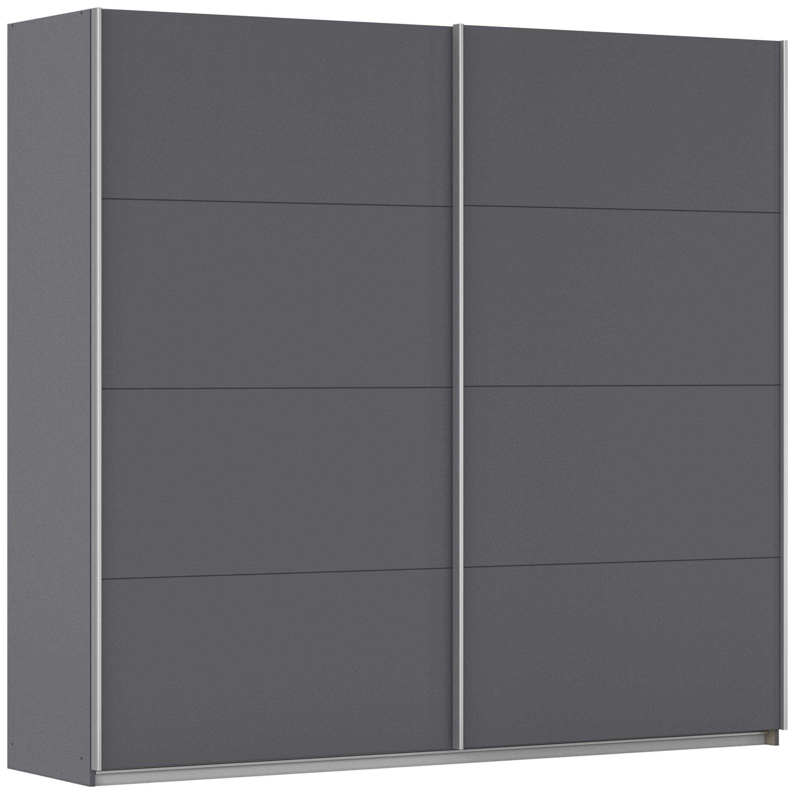 SCHWEBETÜRENSCHRANK 226/210/62 cm,  in Grau, 2 Tür(en)  - Alufarben/Grau, KONVENTIONELL, Holzwerkstoff/Kunststoff (226/210/62cm) - home24