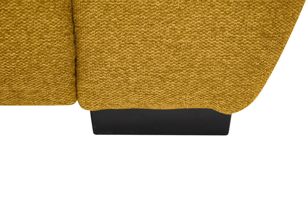 ECKSOFA Gelb Webstoff  - Gelb/Schwarz, Design, Kunststoff/Textil (187/278cm) - Livetastic