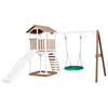 SPIELTURM 356,6/241,9/349 cm  - Braun/Weiß, KONVENTIONELL, Holz/Kunststoff (356,6/241,9/349cm) - Ambia Garden