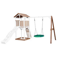 SPIELTURM 356,6/241,9/349 cm  - Weiss/Braun, Konventionell, Holz/Kunststoff (356,6/241,9/349cm)