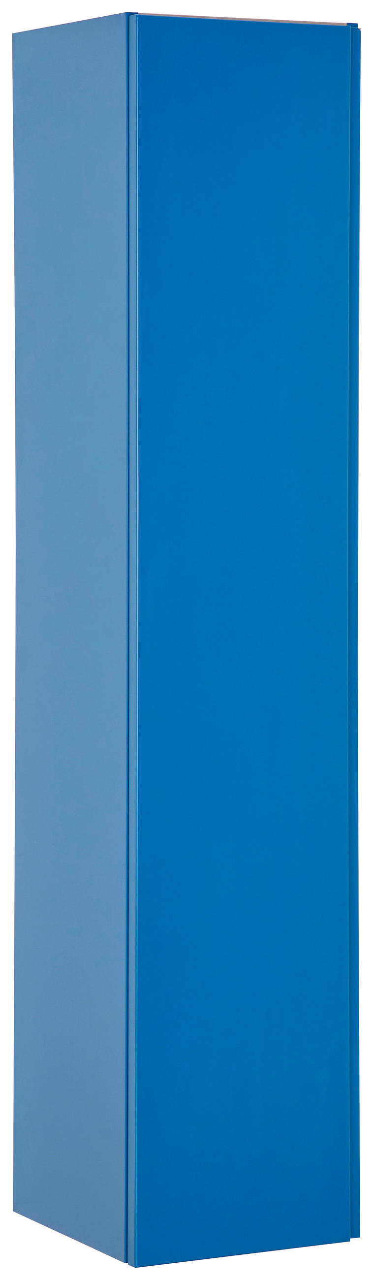 HOCHSCHRANK 35/162,5/37 cm  - Blau, Design, Glas/Holzwerkstoff (35/162,5/37cm) - Dieter Knoll