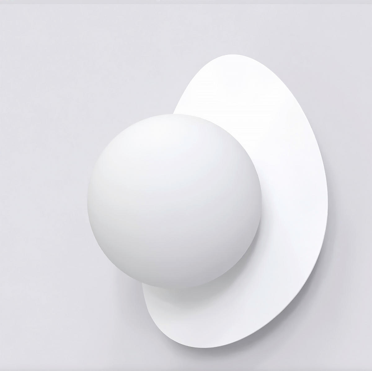 WANDLEUCHTE  15/13/19 cm    - Weiß, KONVENTIONELL, Glas/Metall (15/13/19cm)