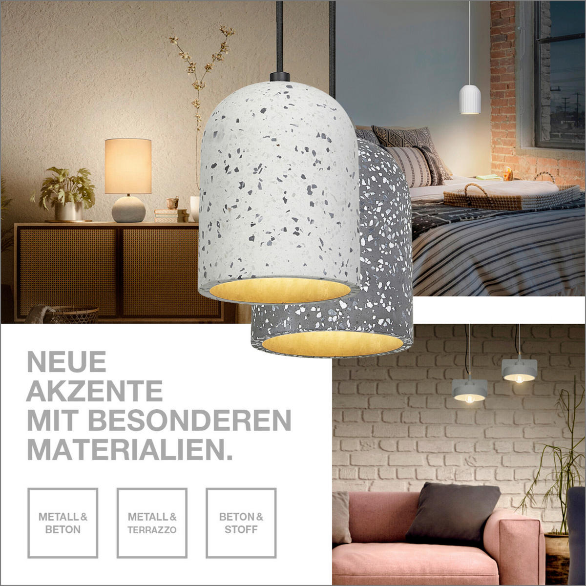 HÄNGELEUCHTE 10/150 cm  - Blau, Basics, Stein (10/150cm) - Osram