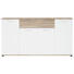 KOMMODE 160/85/35 cm - Eichefarben/Silberfarben, Basics, Holzwerkstoff/Kunststoff (160/85/35cm) - Carryhome KOMMODE 160/85/35 cm - Eichefarben/Silberfarben, Basics, Holzwerkstoff/Kunststoff (160/85/35cm) - Carryhome