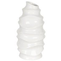 VASE 24.3 cm  - Weiß, Design, Keramik (12,5/24,3cm) - Ambia Home