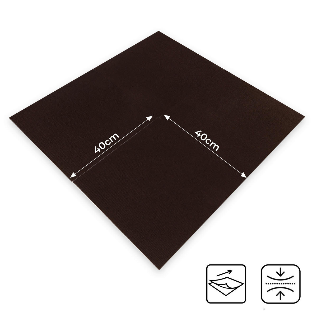 TEPPICHFLIESE - Braun, Basics, Kunststoff/Textil (40/40cm) - Esposa