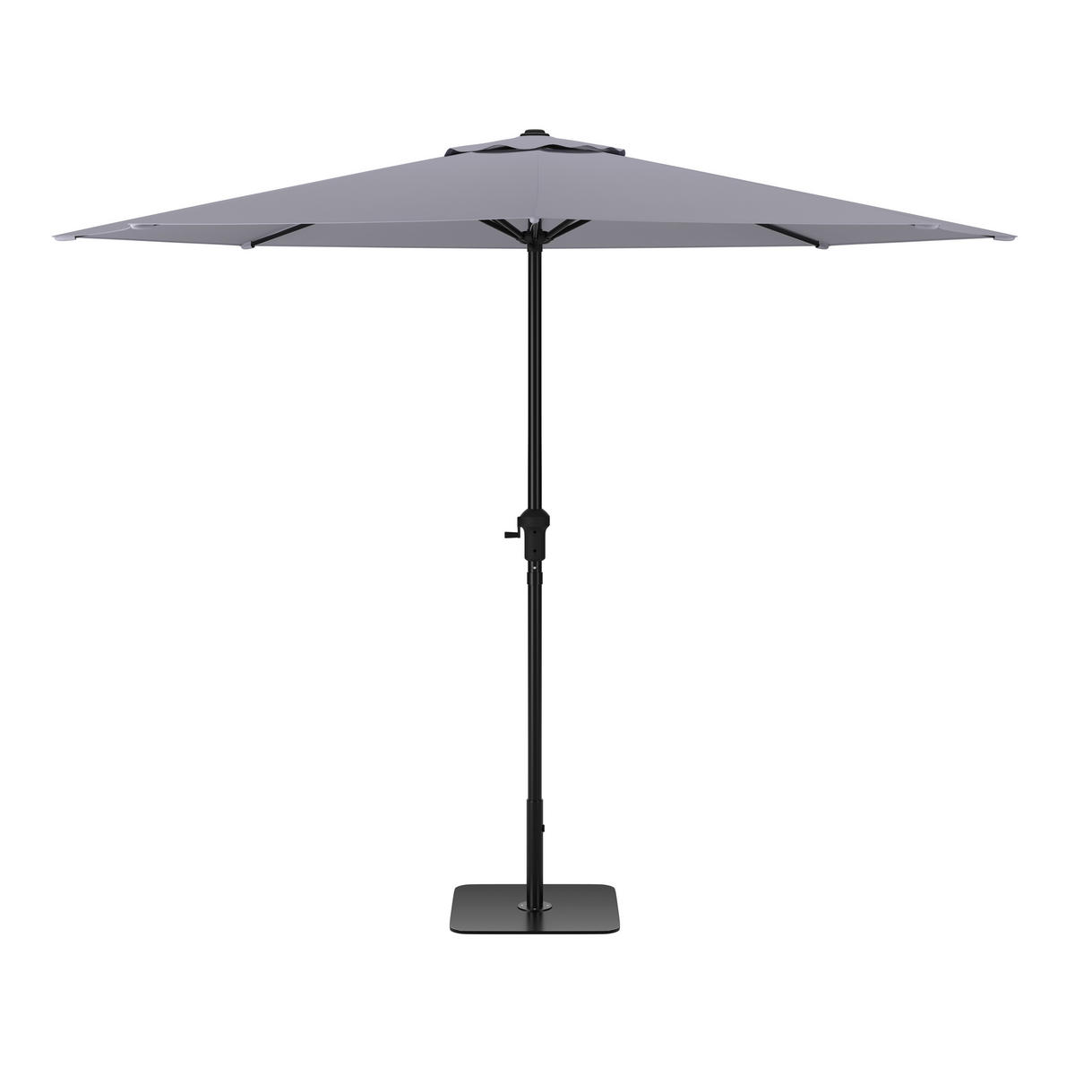 SONNENSCHIRM 250 cm Hellgrau, Dunkelgrau  - Dunkelgrau/Hellgrau, MODERN, Textil/Metall (250cm) - Ambia Garden