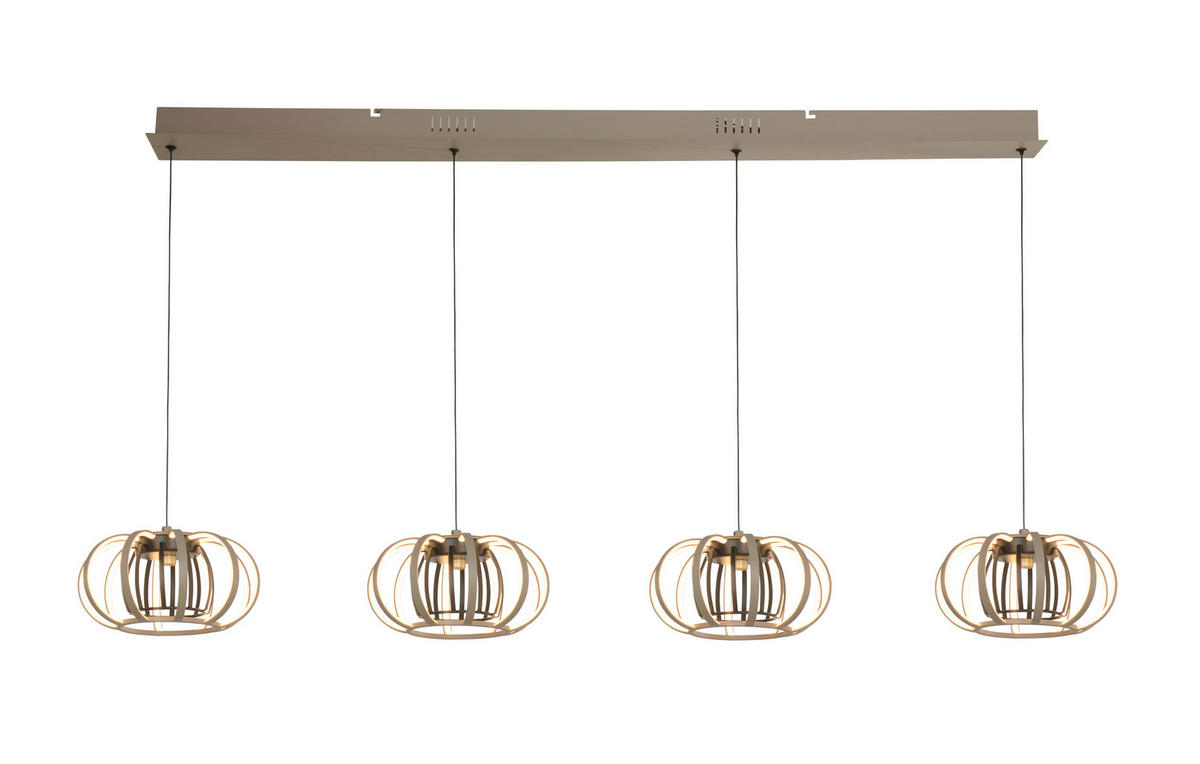 LED-HÄNGELEUCHTE 130/22/150 cm  - Sandfarben/Schwarz, Basics, Metall (130/22/150cm)