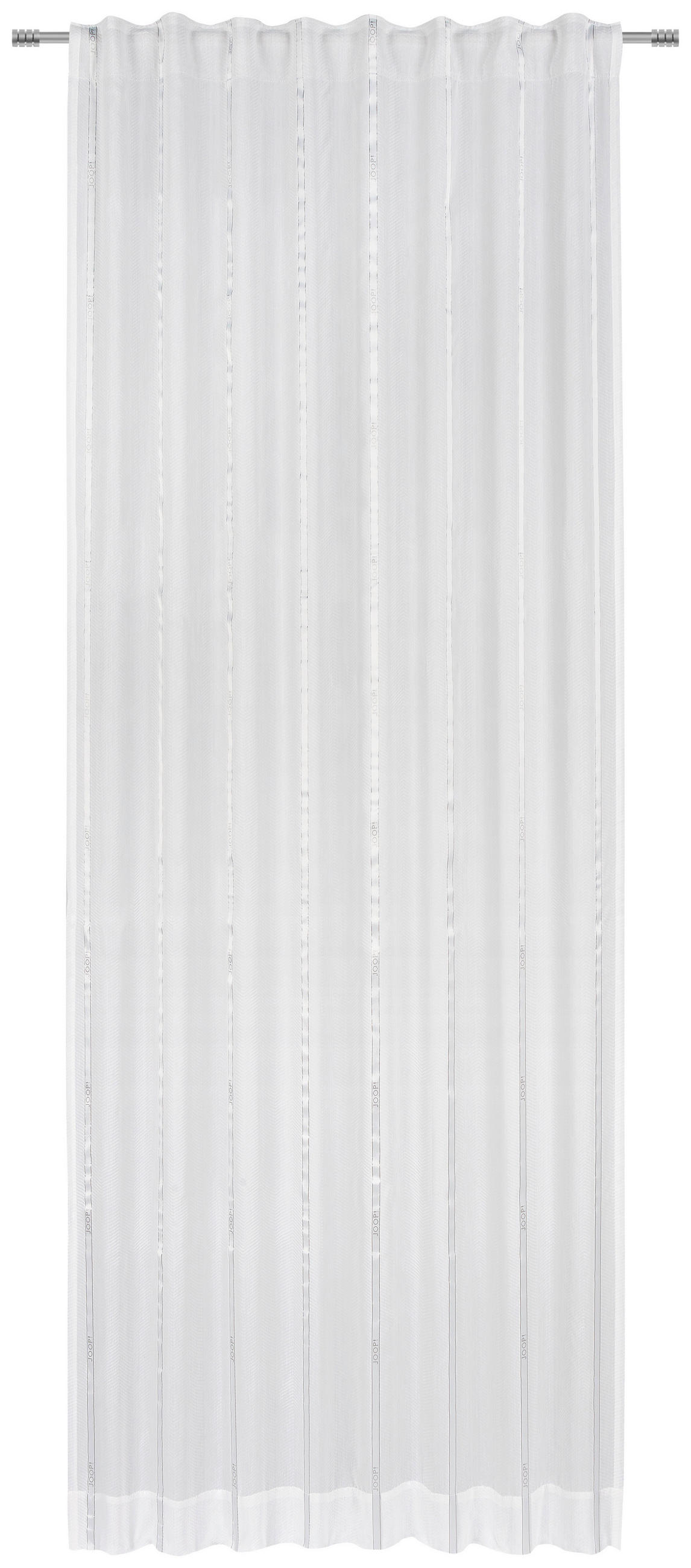 FERTIGVORHANG transparent - Weiss/Naturfarben, Design, Textil (130/250cm) - Joop!